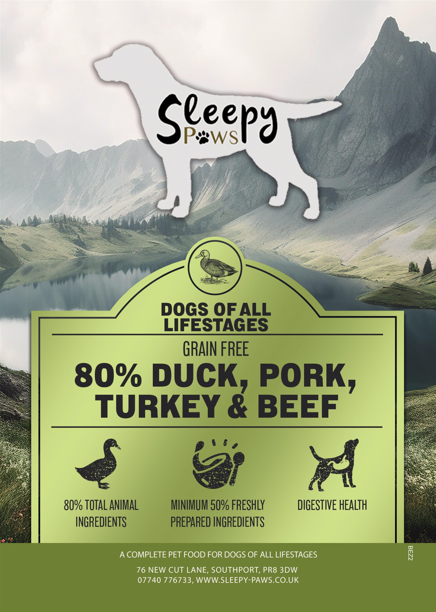 Wilderness 80 Grain Free Dog Food For All Lifestages – Duck, Pork, Turkey & Angus Beef
